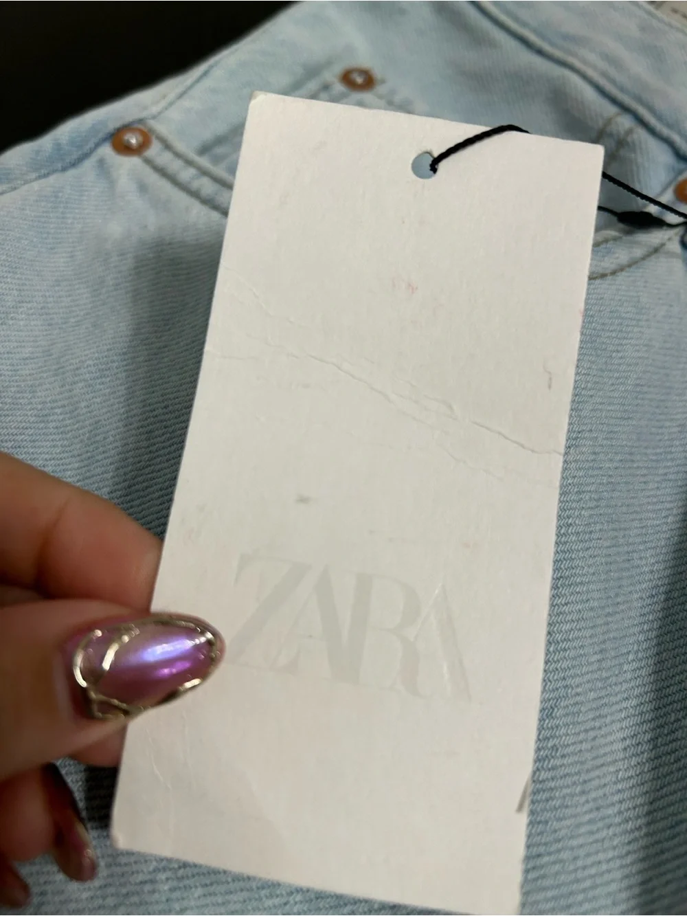 Zara Light Blue Denim Jean Shorts